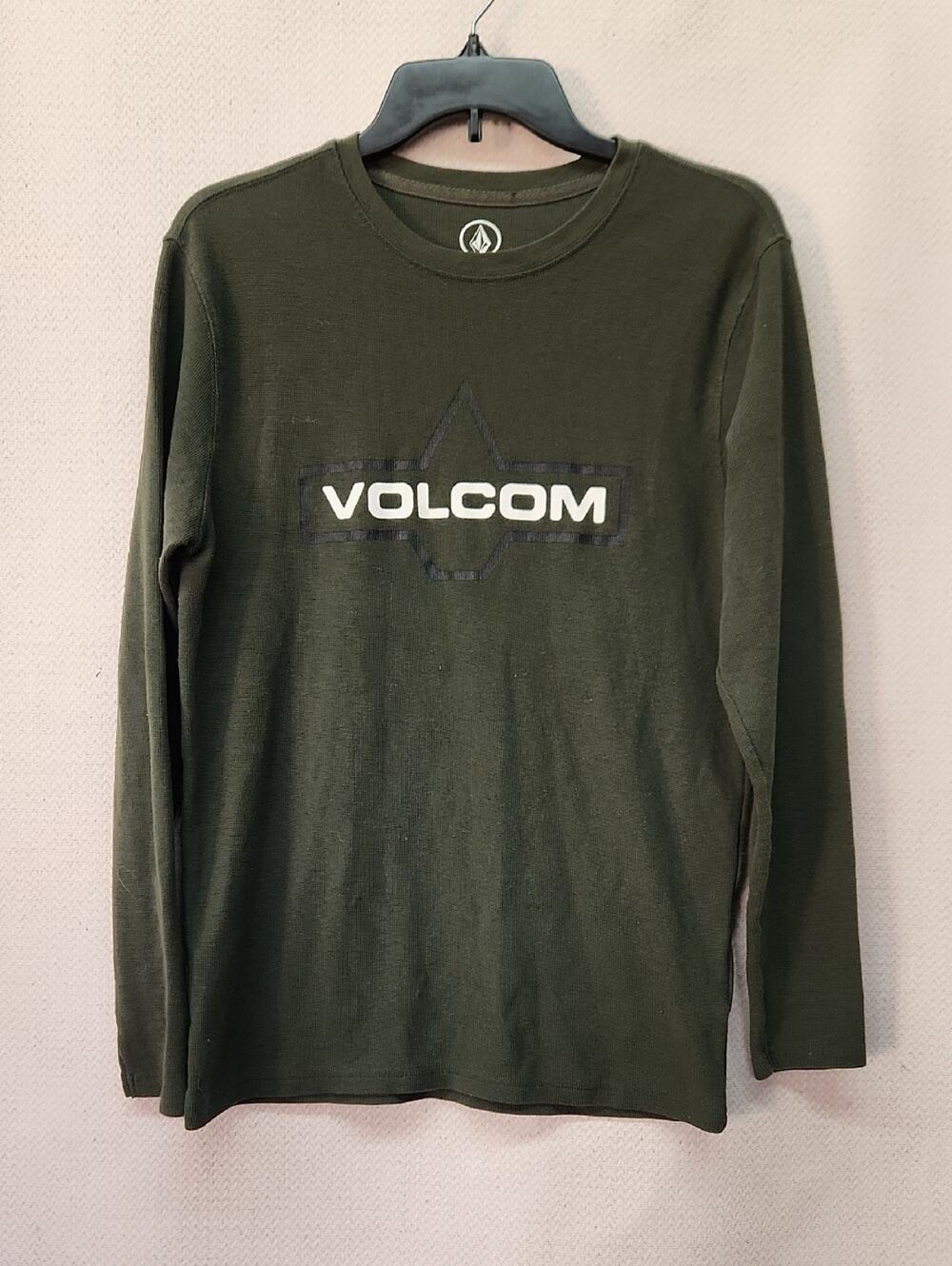 Volcom Dark Olive Green Long Sleeve Logo Shirt